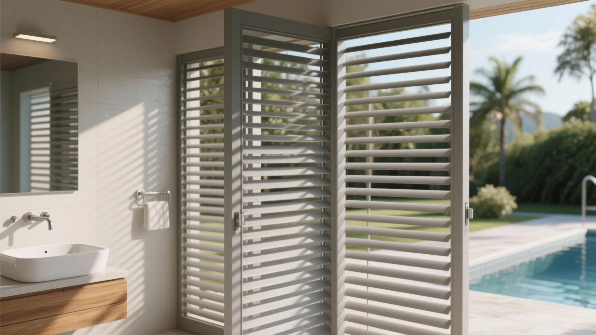 4. Privacy screens and plantation shutters
