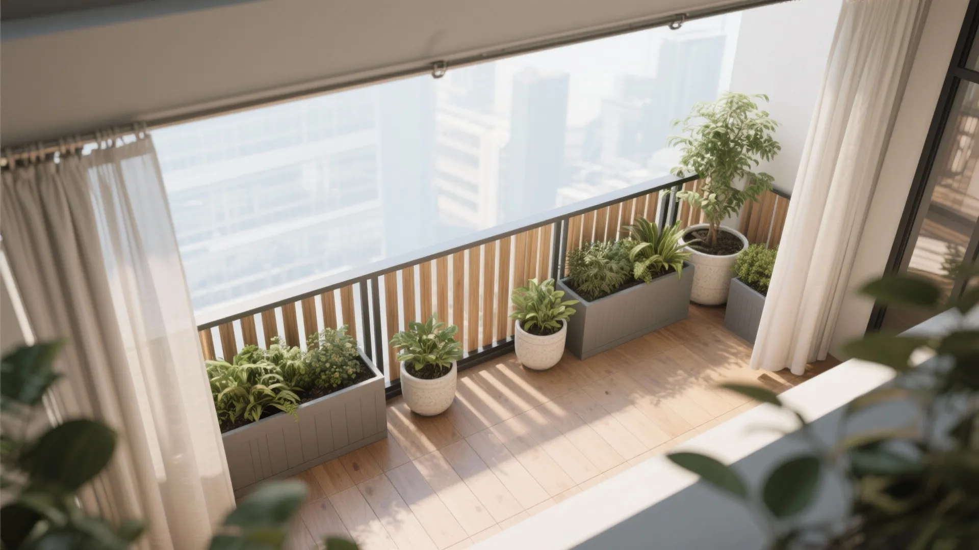 Breezy privacy: screens, planters, and textiles