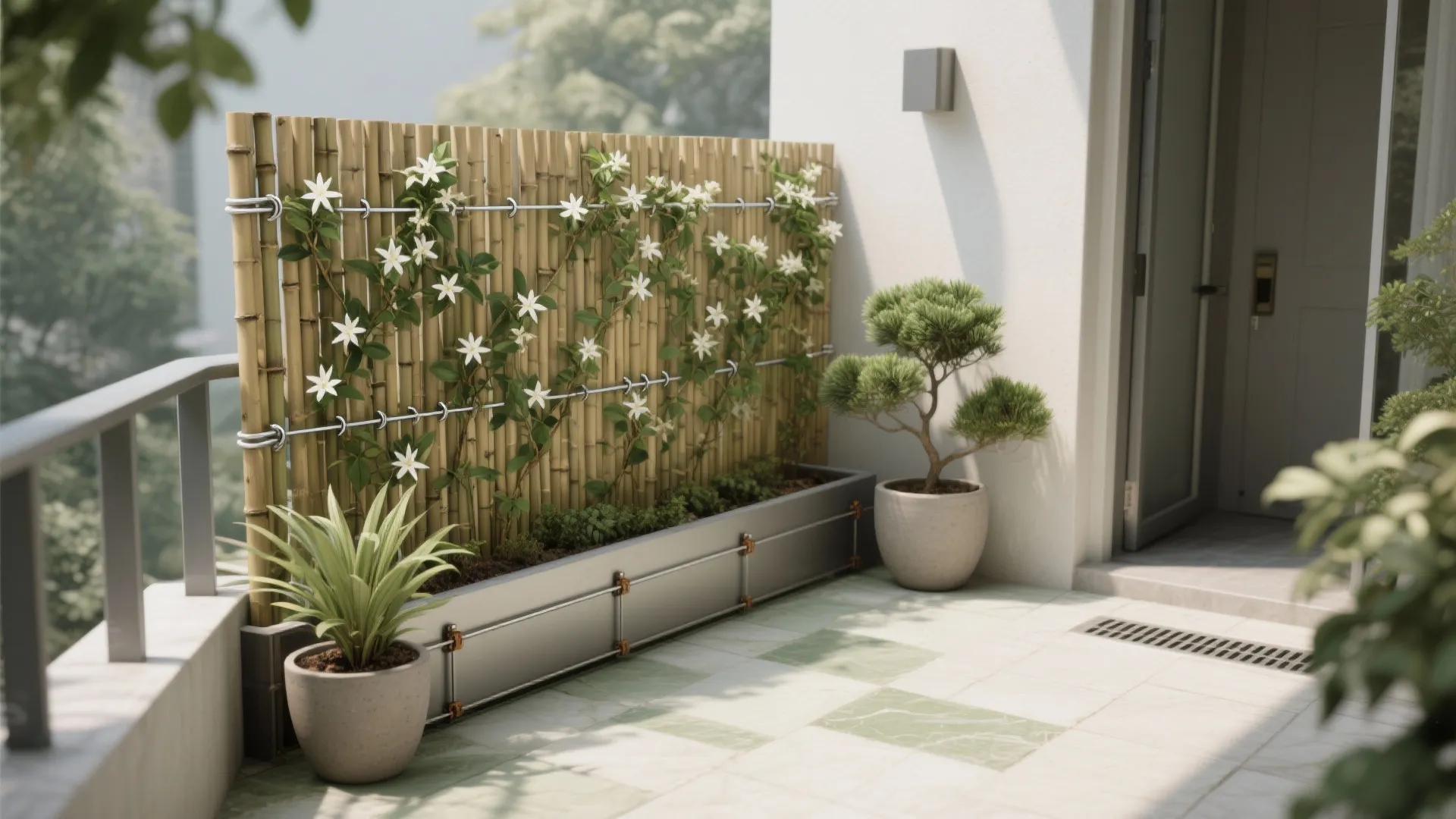 Privacy Screens with Climbing Plants