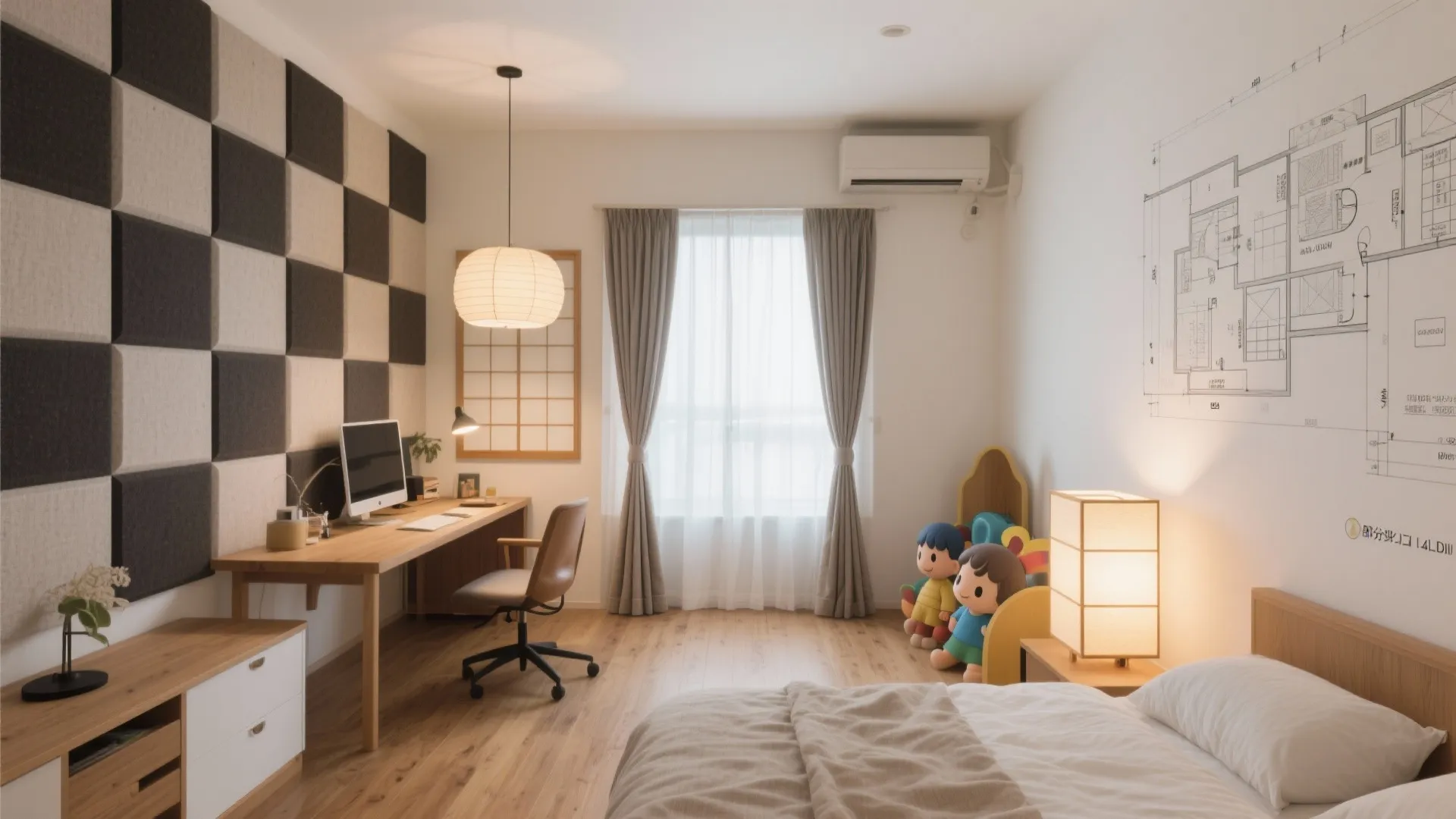 個室は“音と光”でゾーニング｜東京小户型でも応用可能