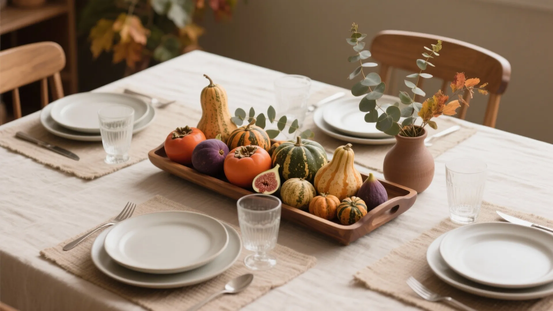 Tips 2: Low-and-long produce centerpiece
