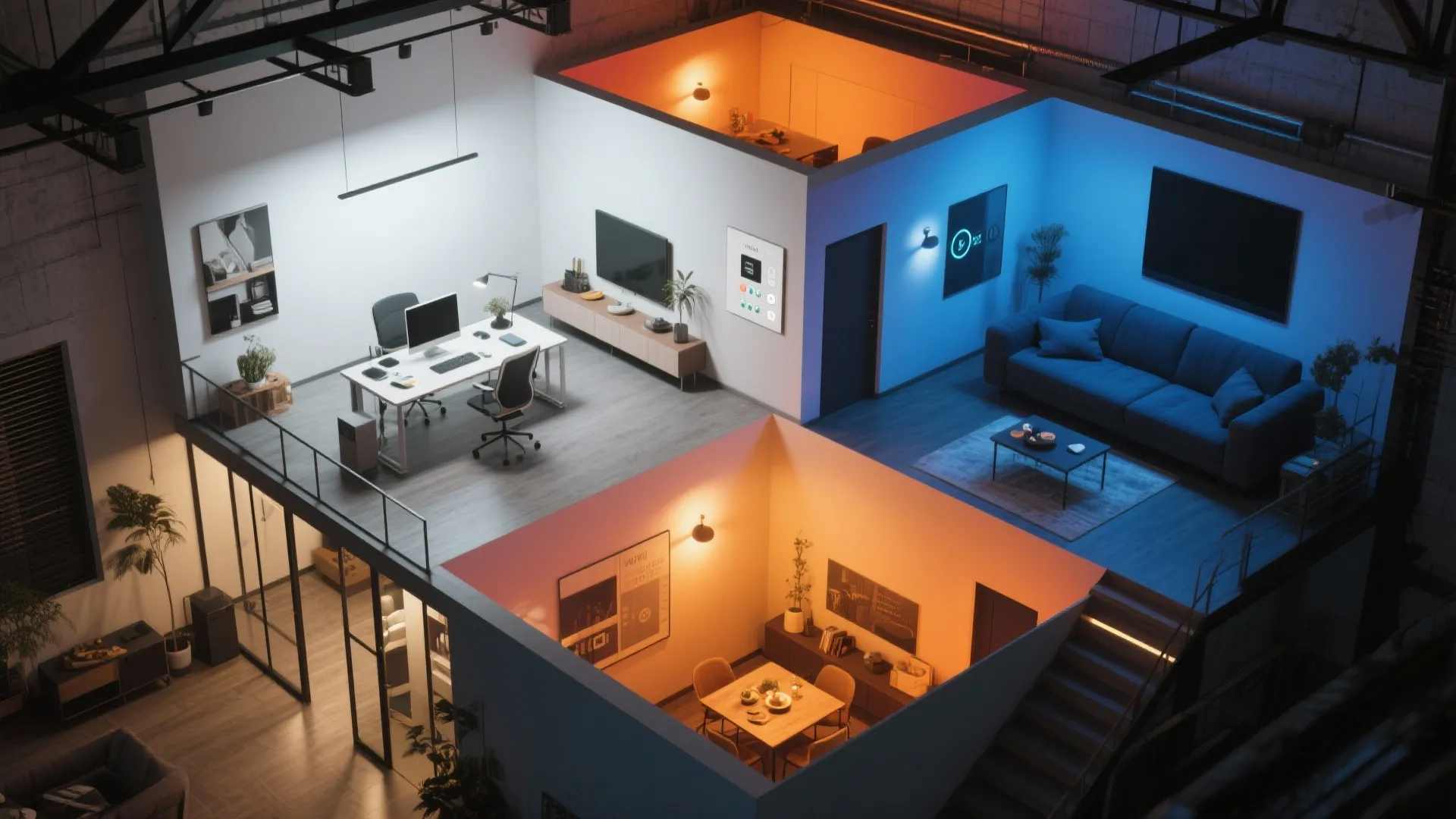 5. Use programmable colour scenes for multifunction rooms