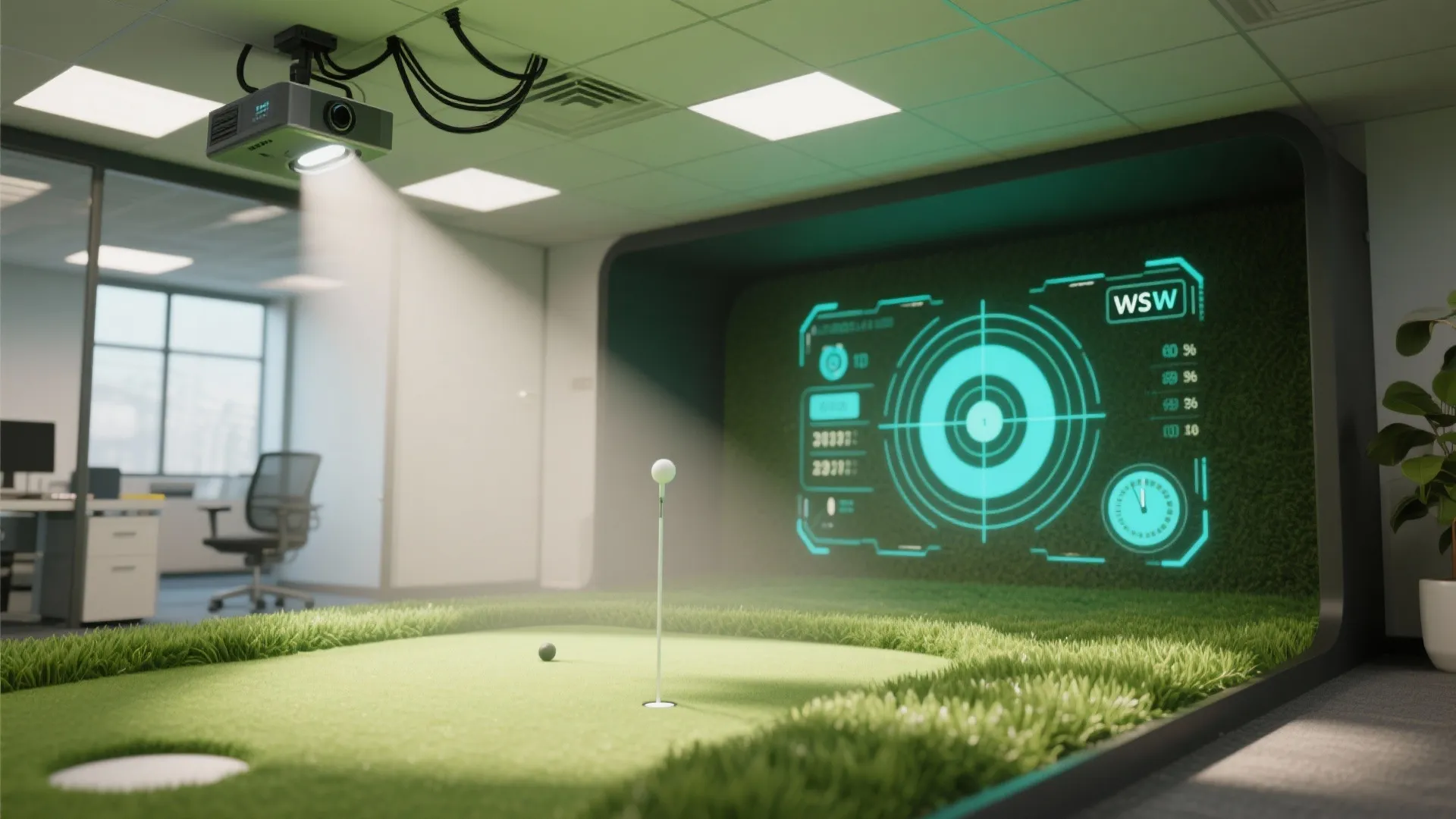 5. Digital & Physical Combo: Projected Putt with Smart Scoring