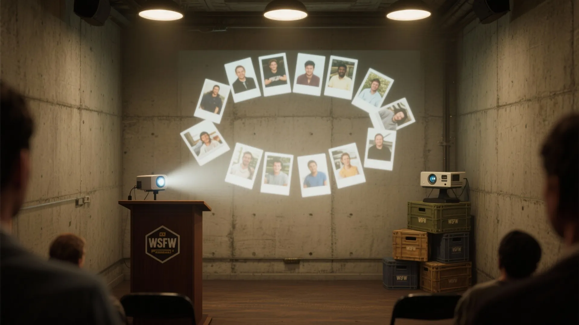 5. Projection Backdrop with Live Photos