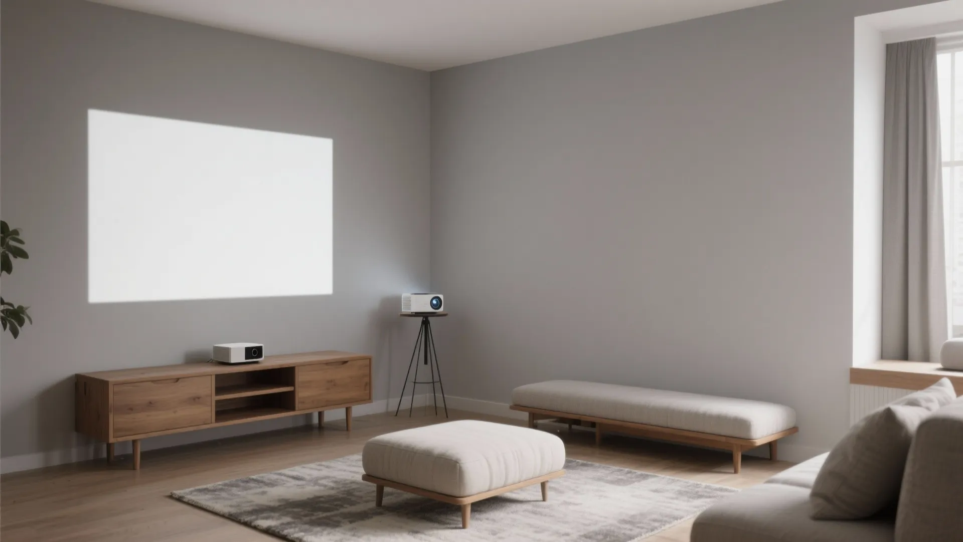 5) Screen-Free Approach: Projection Paint + Flexible Seating