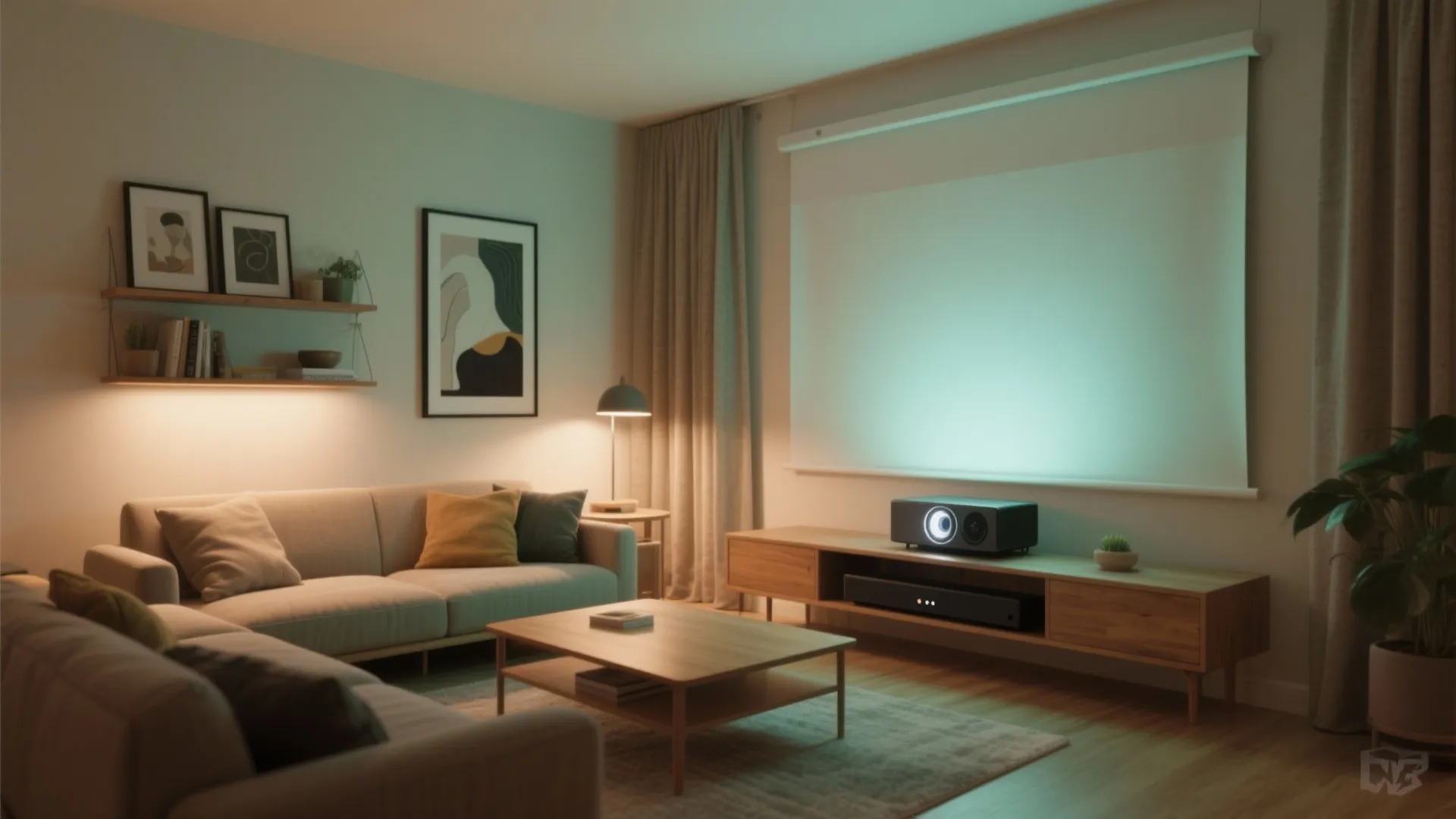 5) Projector + Low Console, No Black Box