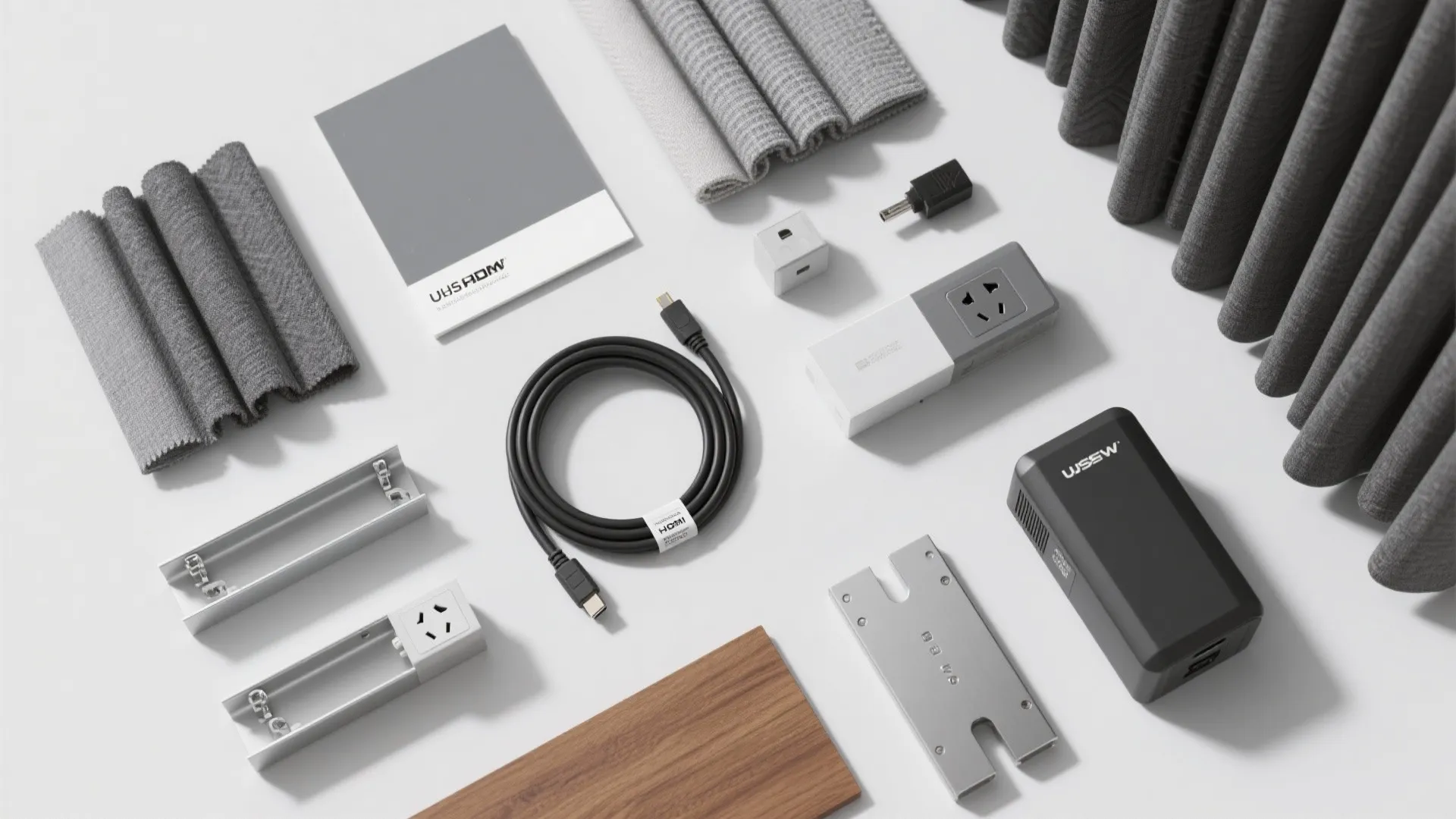 5) Compact media console, hidden cables, and smart power