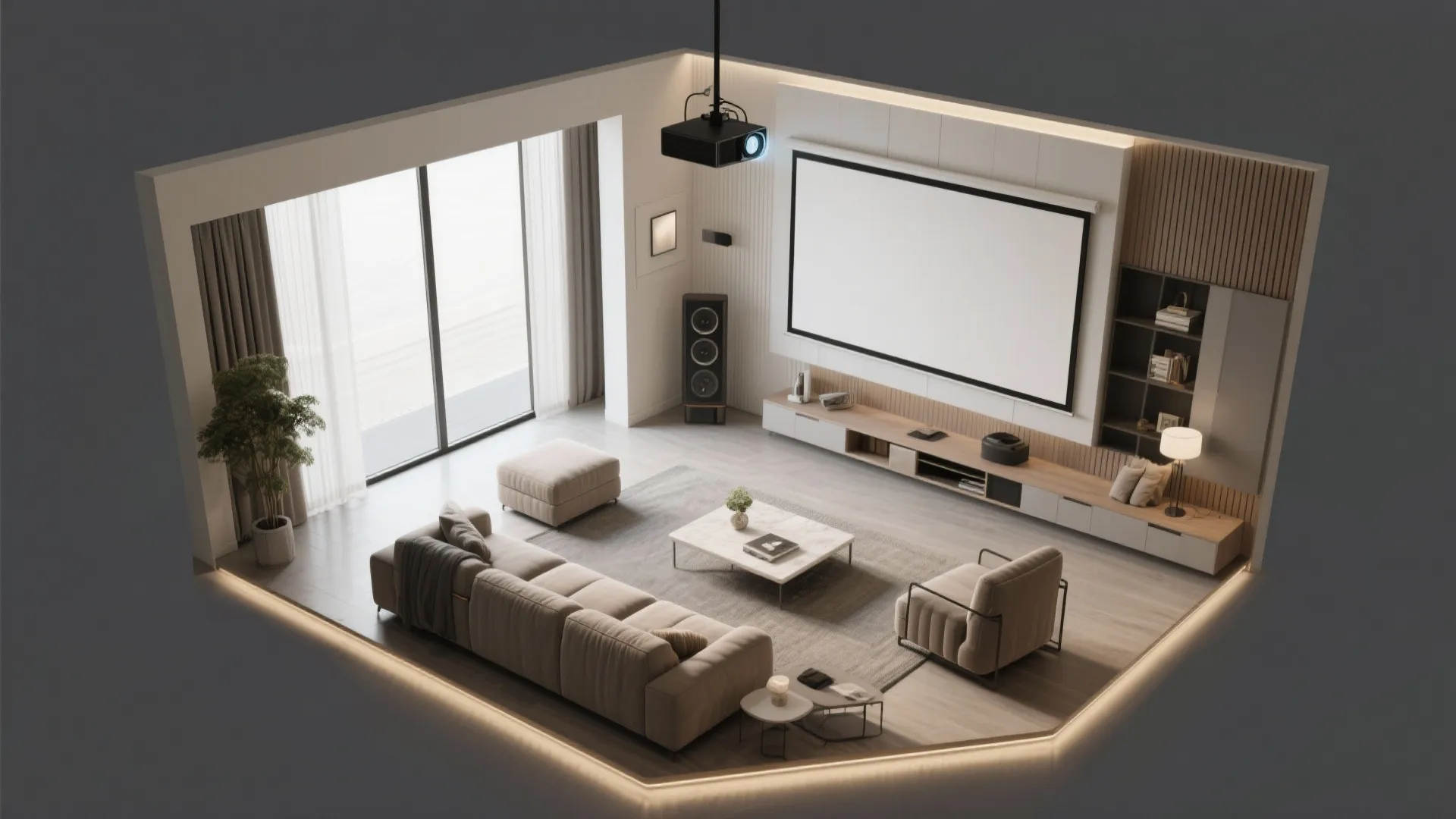 Projector and Screen Placement Strategy