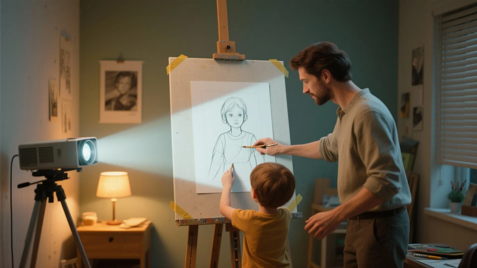 2. Projector Canvas: Trace & Paint for Confident Results