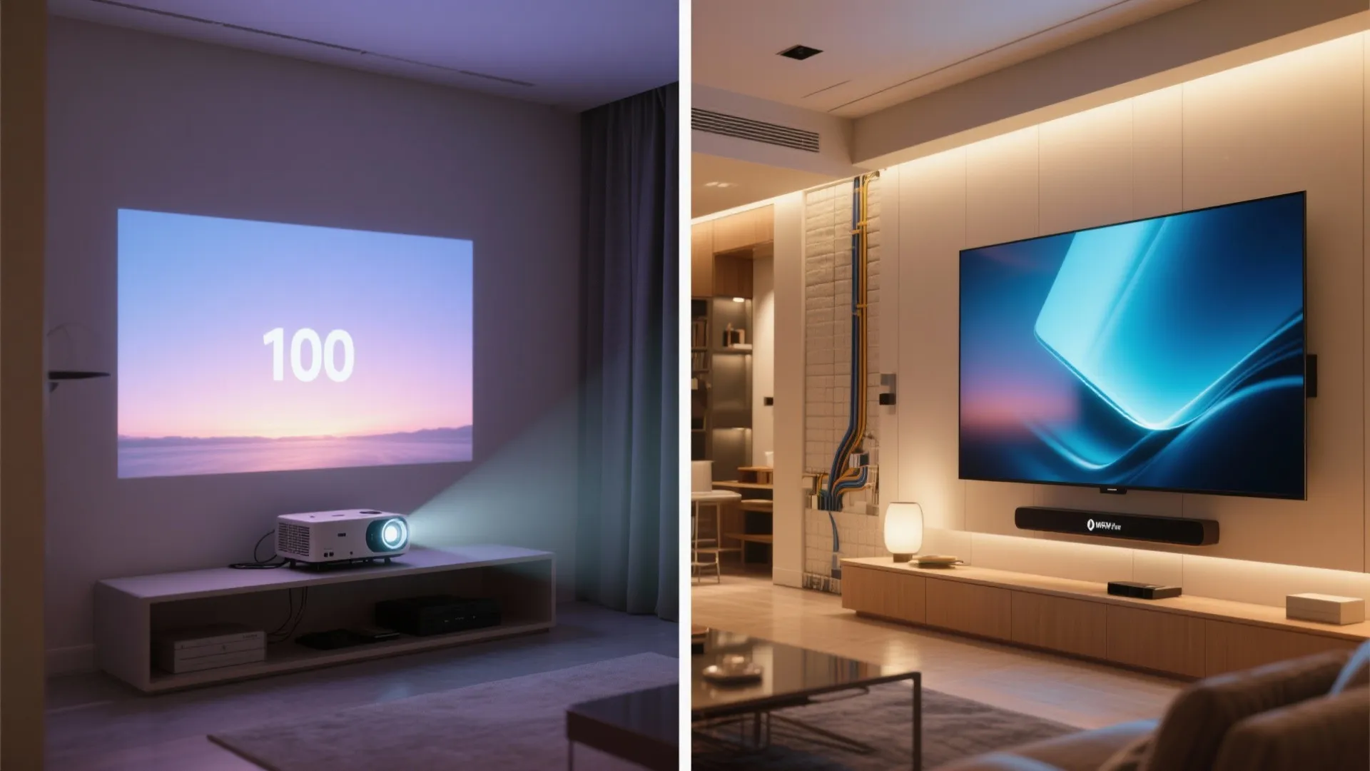 5. Optimize screen placement and projector vs TV trade-offs