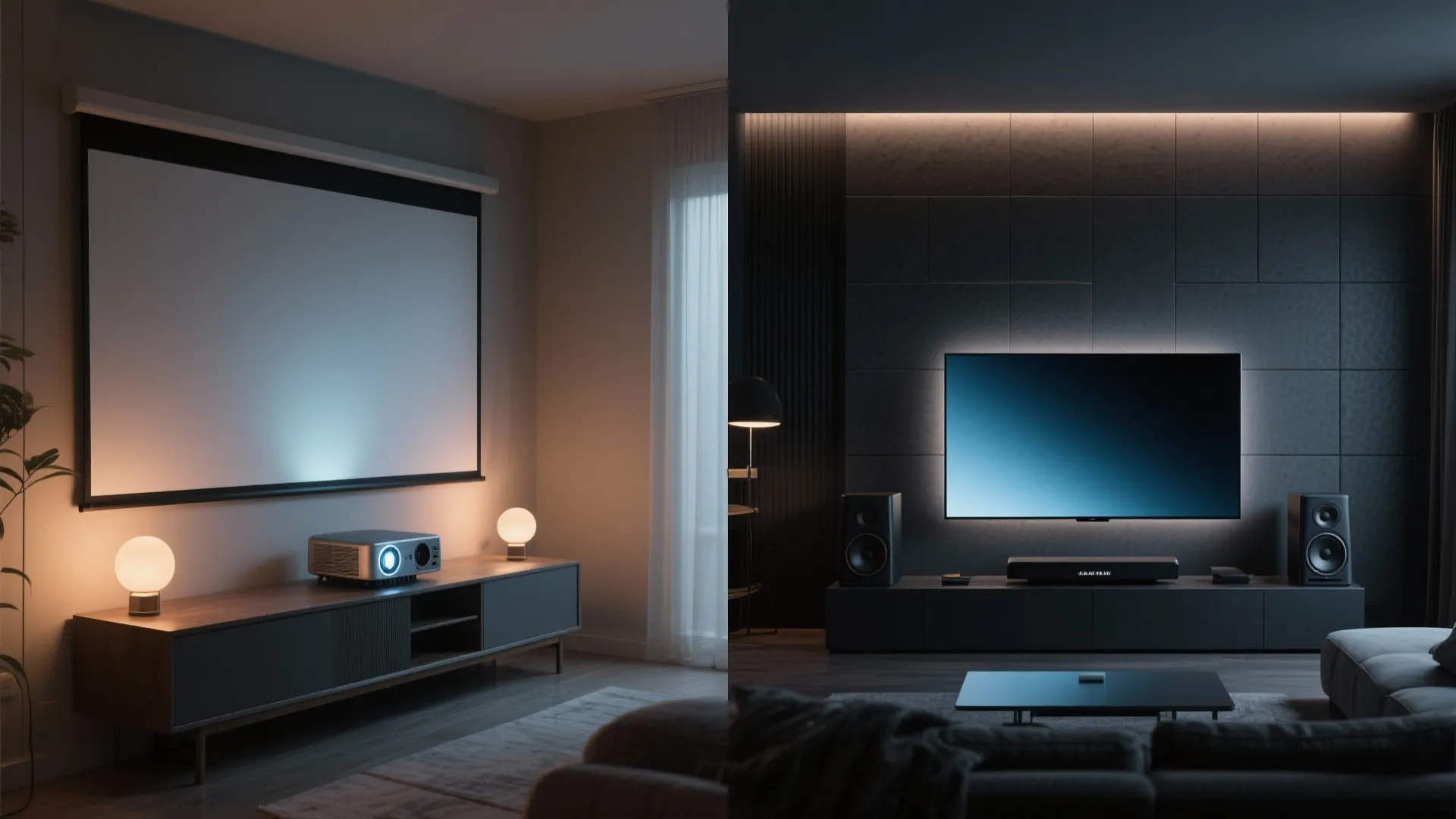 Projector vs big-screen TV: pick by throw distance and light