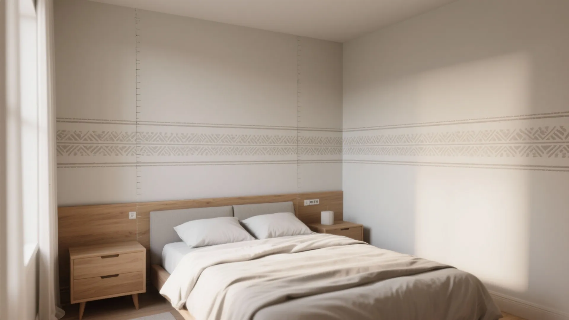 4. Stencils to Improve Proportions in Small Rooms