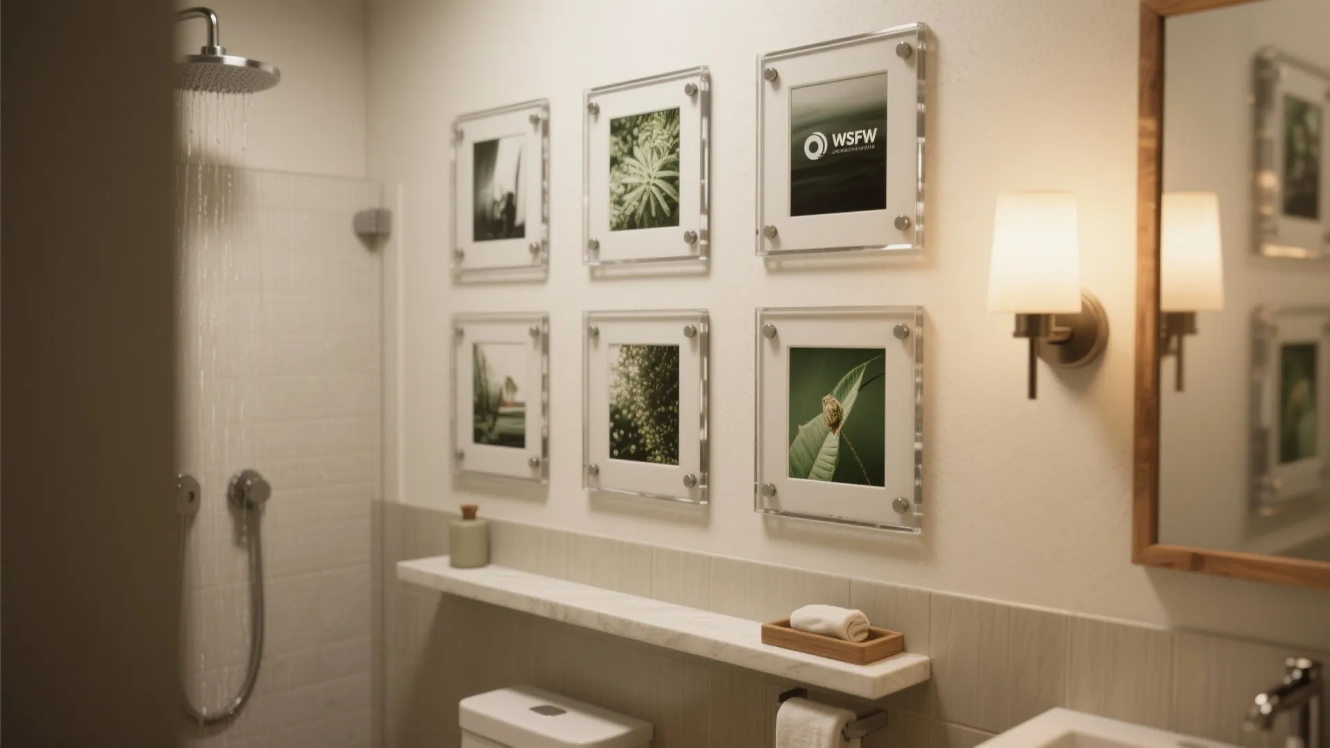 4. Curated Wall Art with Protective Frames