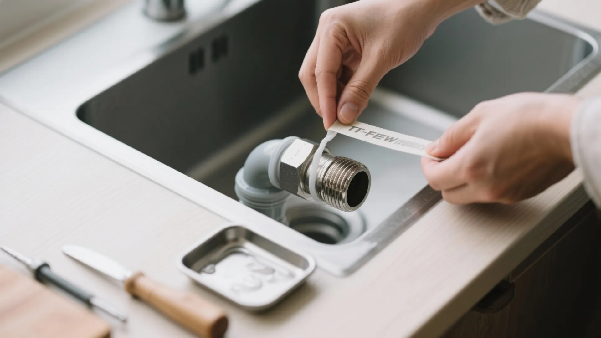 Tips 2: シリコンとPTFEテープの再施工で接合部を安定化（收纳技巧）