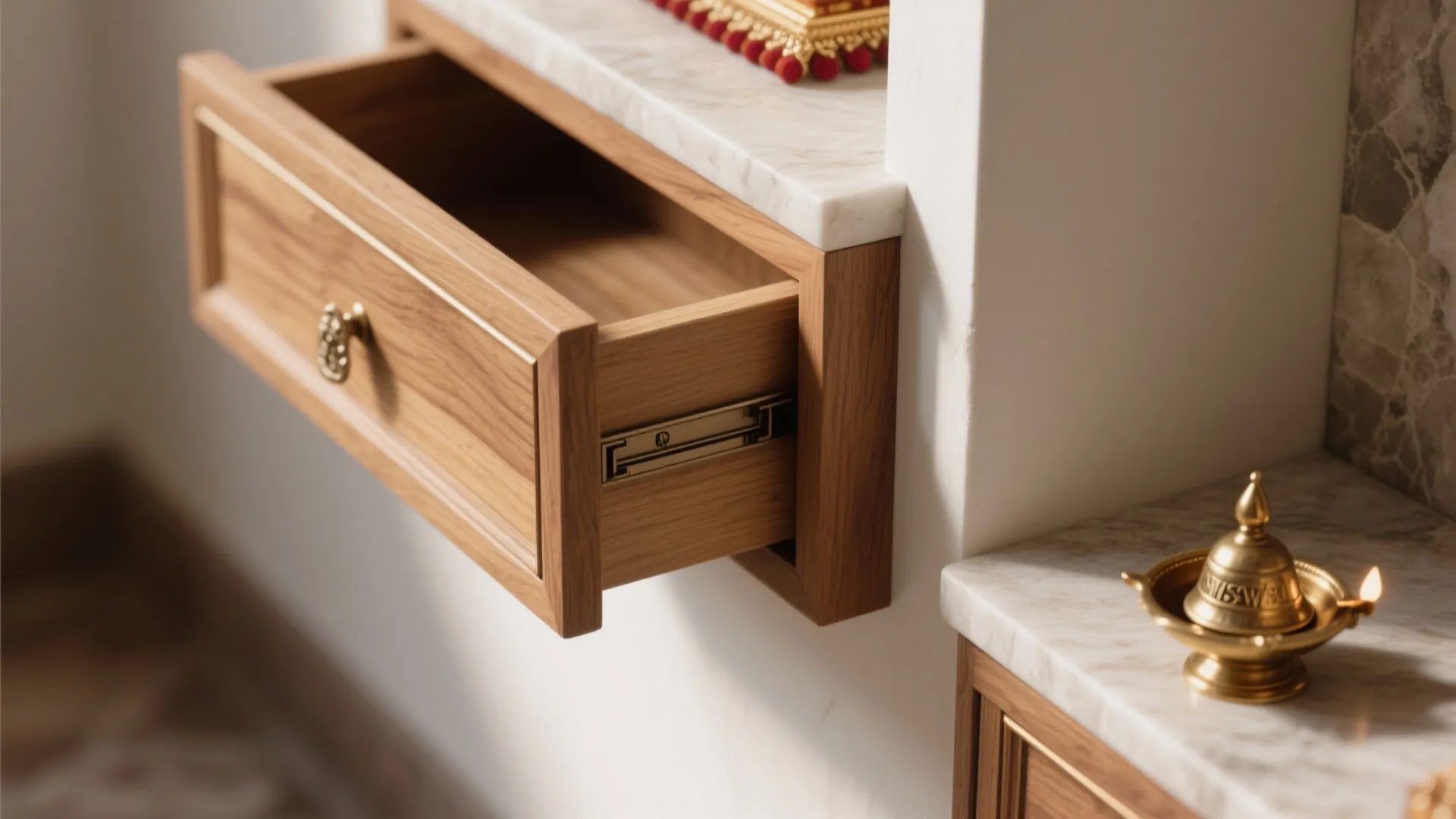 Corner L-Unit with Layered Storage