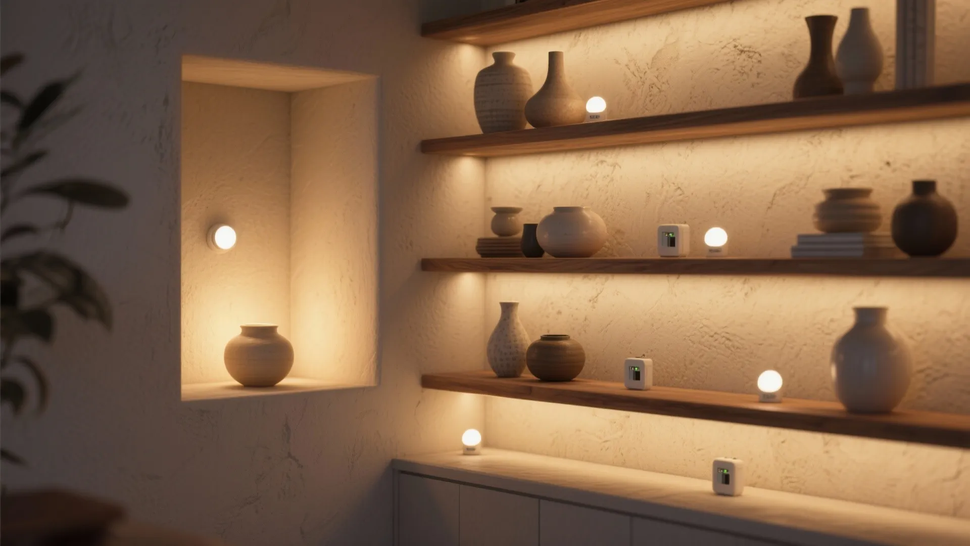 2. Wireless puck lights for cabinets and alcoves