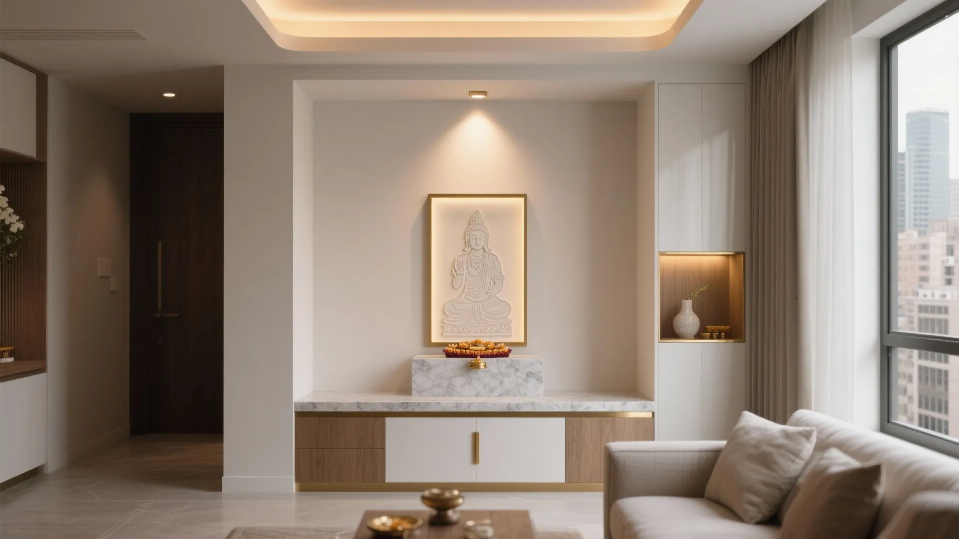 5 Puja Room POP Design Ideas for Small Homes: From soft cove ceilings to minimalist frames: my field-tested puja room POP design ideas that make tiny sanctuaries feel serene, sacred, and cleverly spacious.