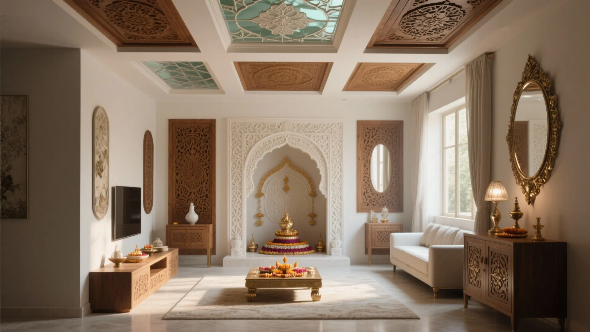 Top 5 Puja Room Ceiling Designs: Creative Puja Room Ceiling Inspirations for Small Spaces