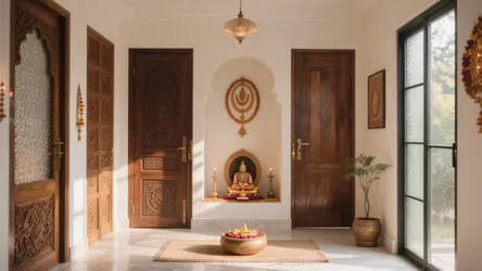 10 Puja Room Design Door Ideas