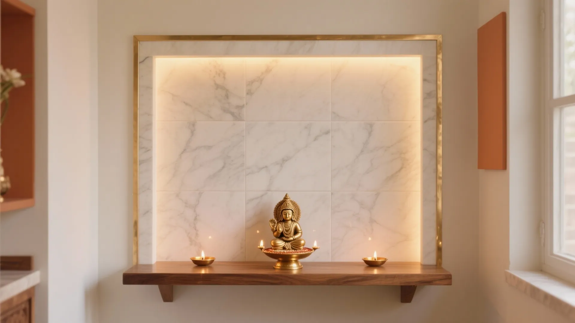 5 Puja Room Wall Tiles Design Ideas: How I style sacred walls in small mandirs that glow without clutter