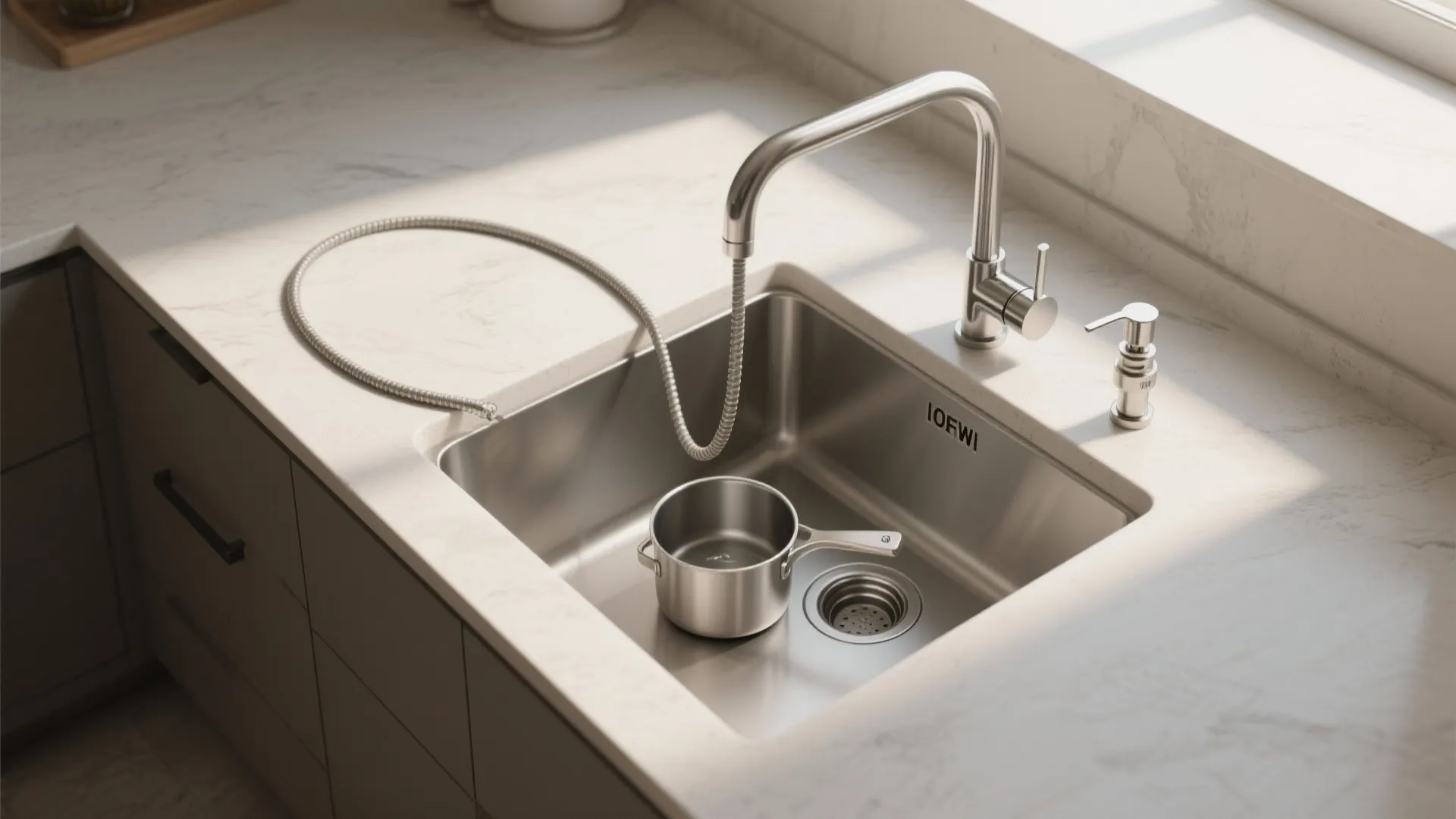 4. Pull-Down Faucet Plus Pot Filler Combo
