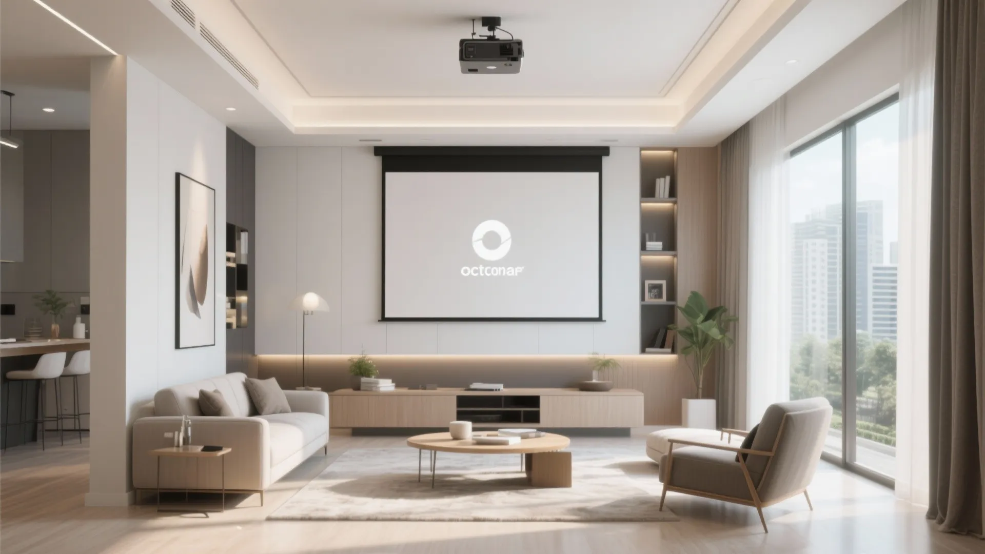 5. Pull‑Down Projector Screen