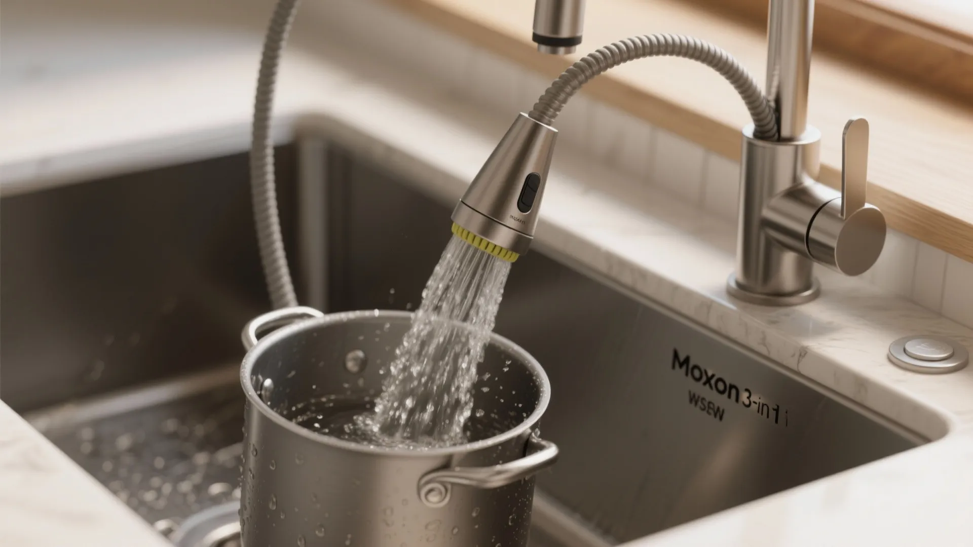 2. Use a pull-down sprayer for multi-tasking