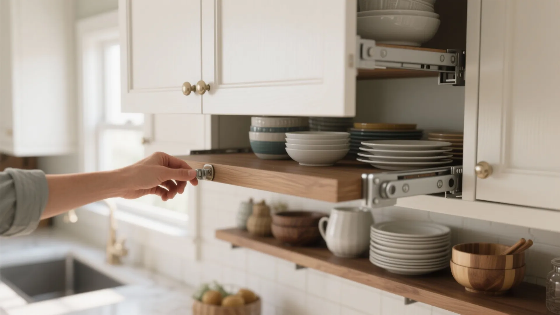 3. Pull-down upper cabinets