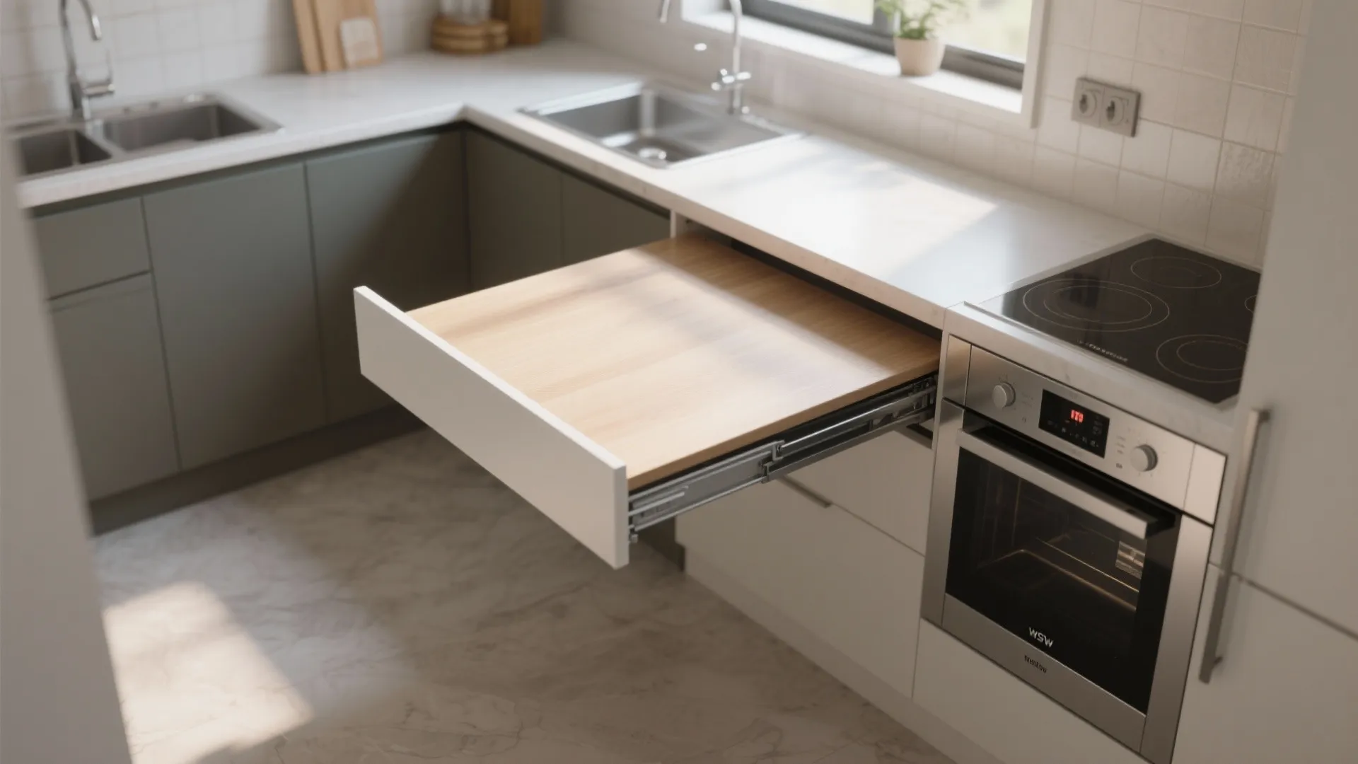 2. Pull-Out Counter Extensions