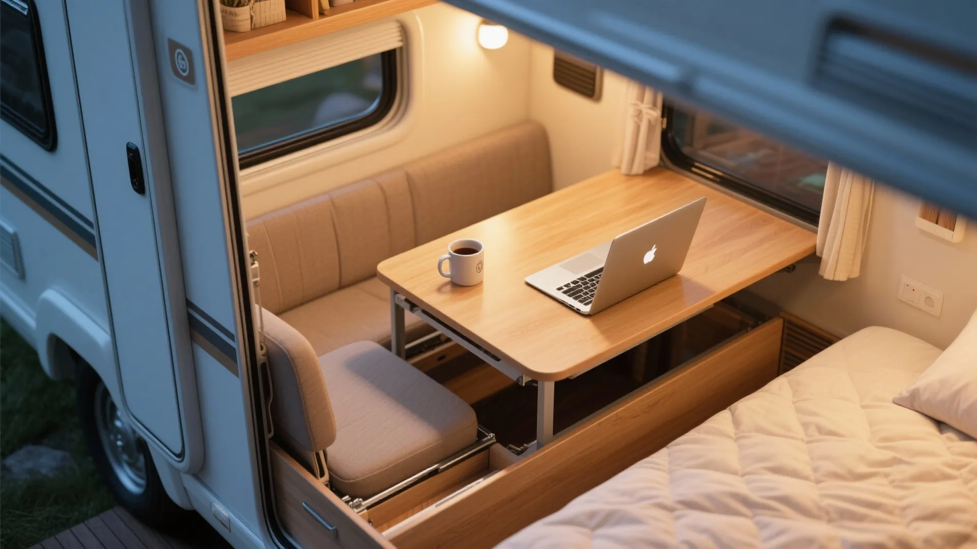 7. Pull-Out Dining Table