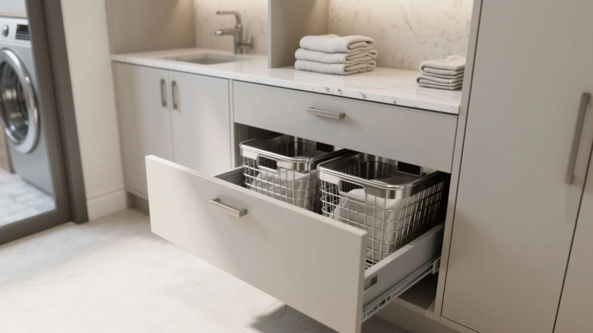 [Section: Pull-out or Drawer Hampers]