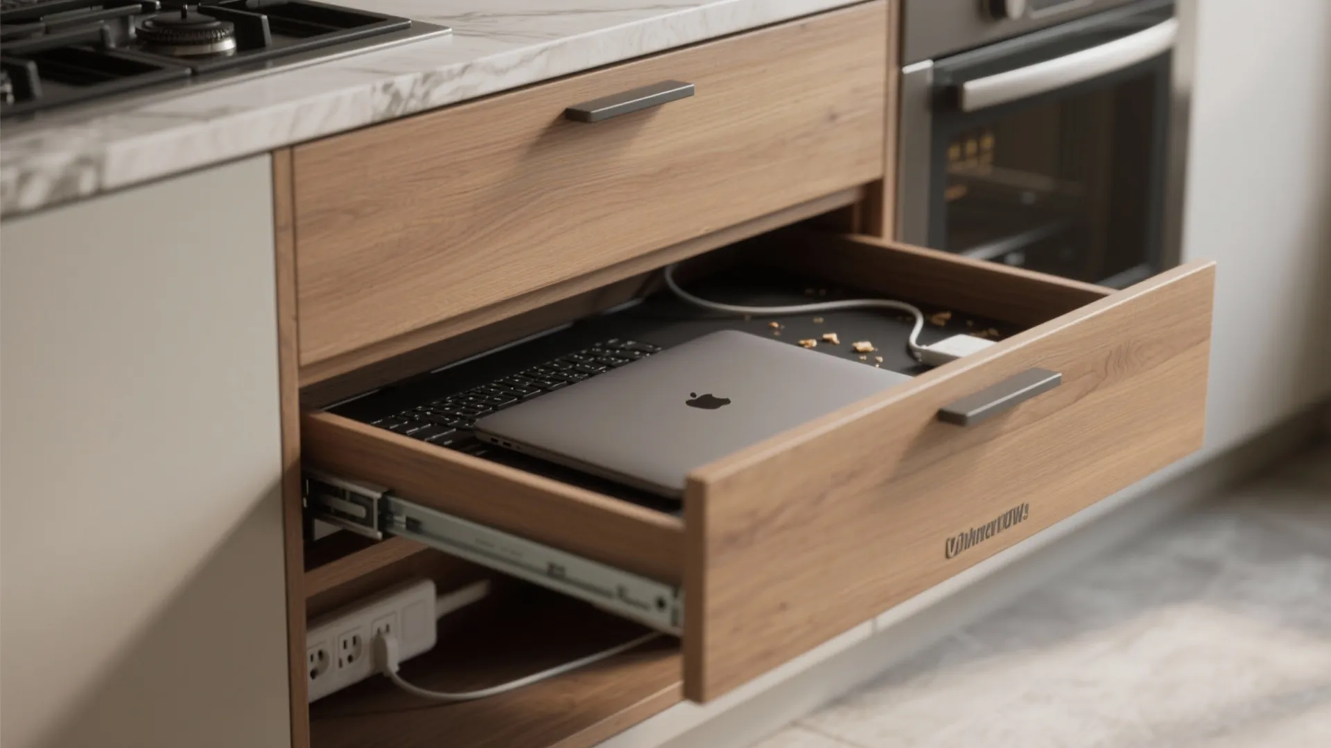 2. Pull-Out Drawer Desk