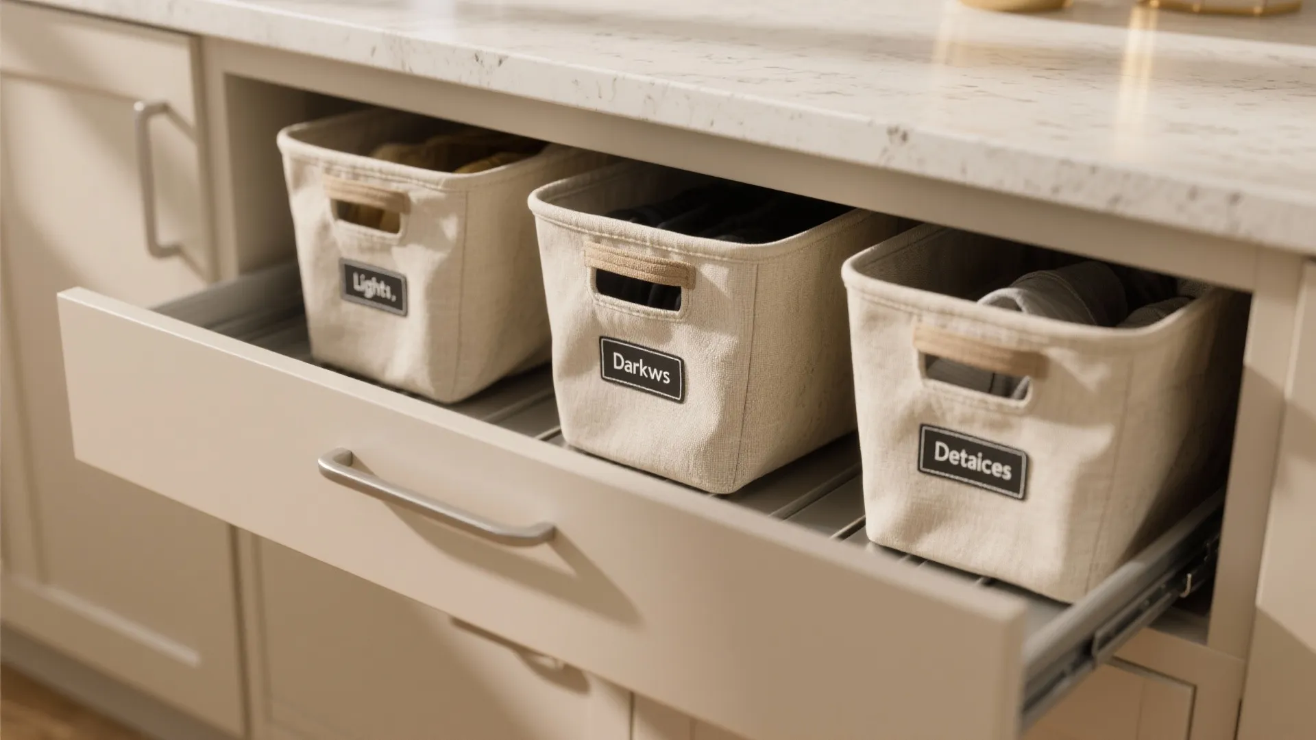 3. Pull-out hampers and sorted sorting systems