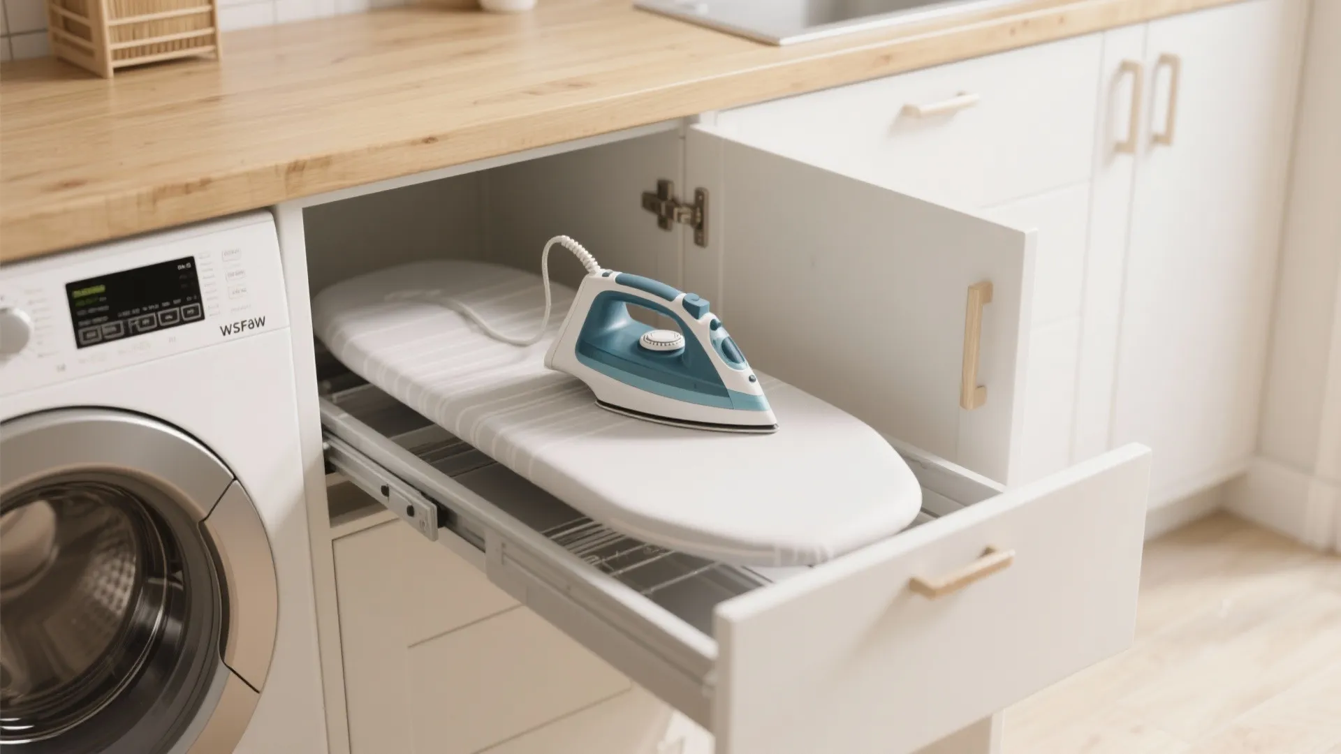 7. Pull-Out Ironing Board