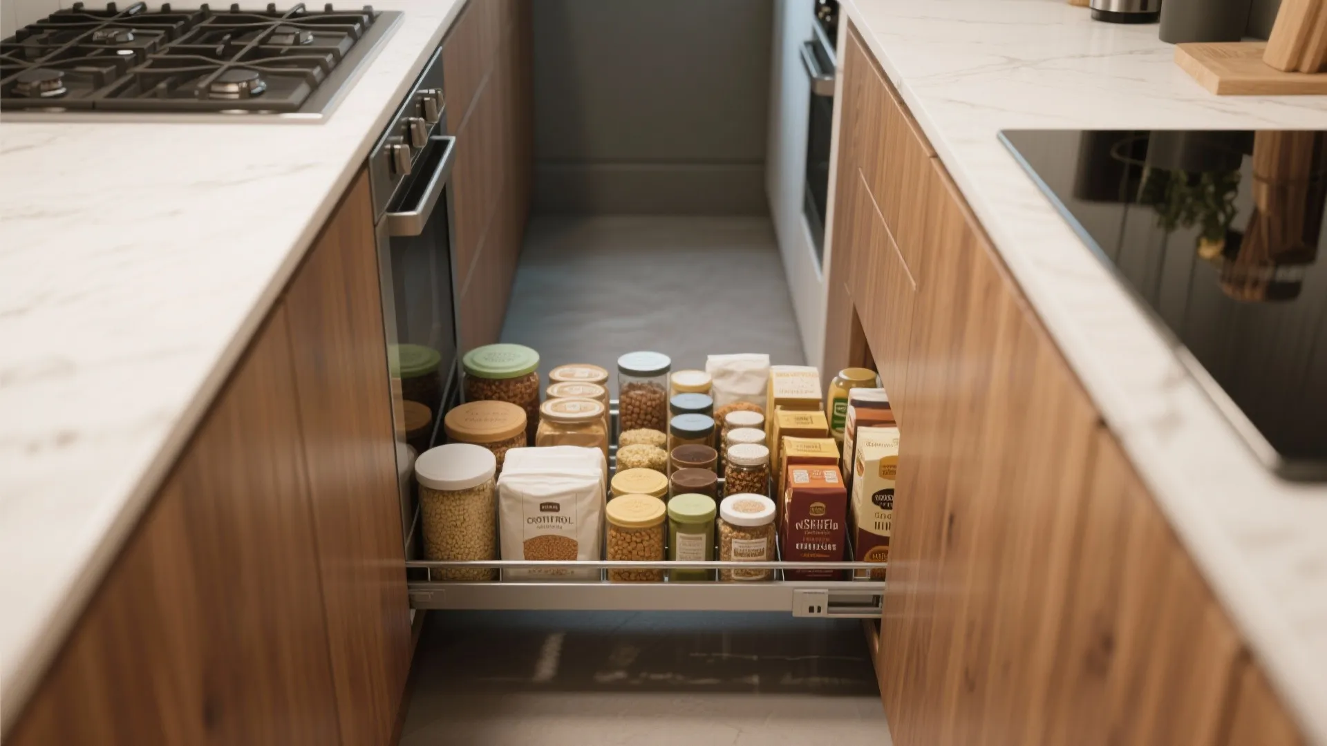 5. Pull-Out Pantry Systems