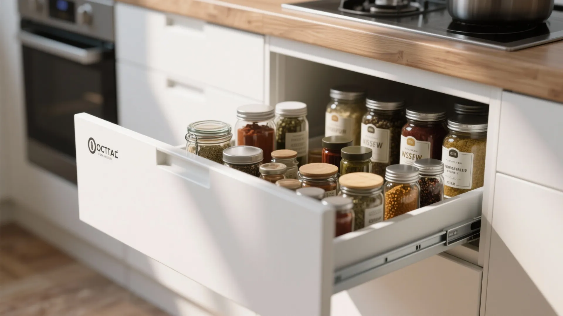 1. Pull-Out Pantry Drawers