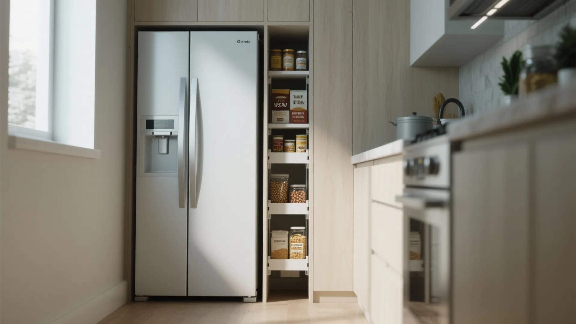 9. Pull-Out Pantry Units