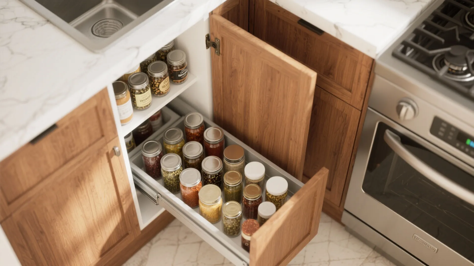 3. Pull-Out Pantry Solutions