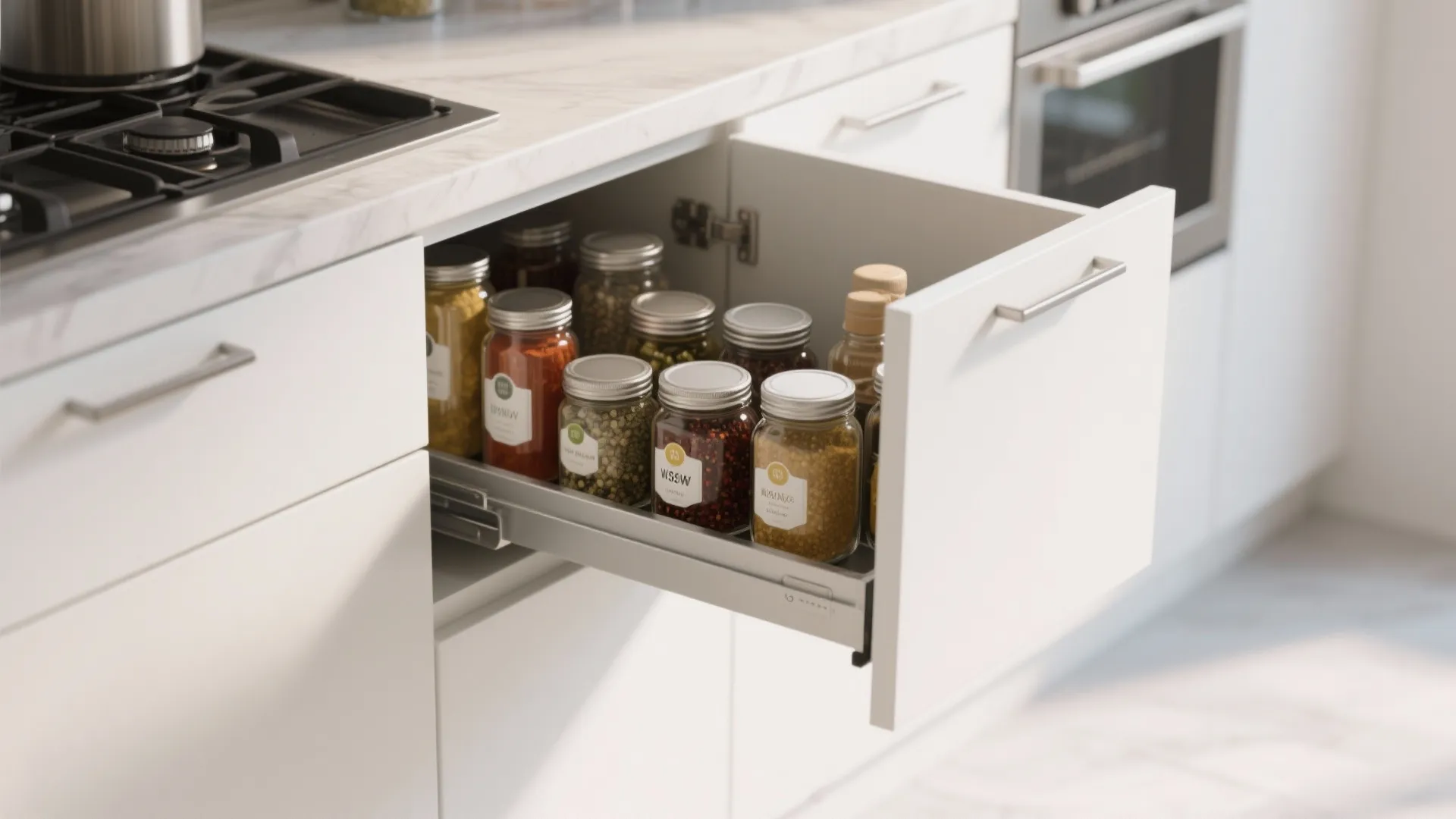 1. Pull-Out Pantry Units