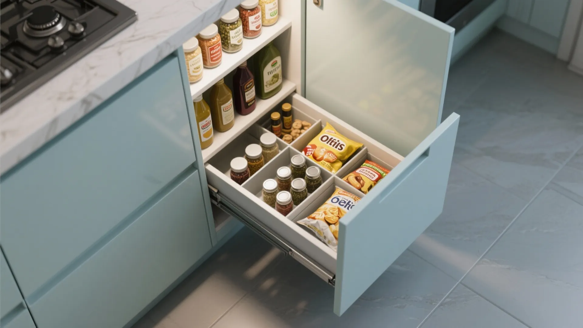 4. Pull-Out Pantry Solutions