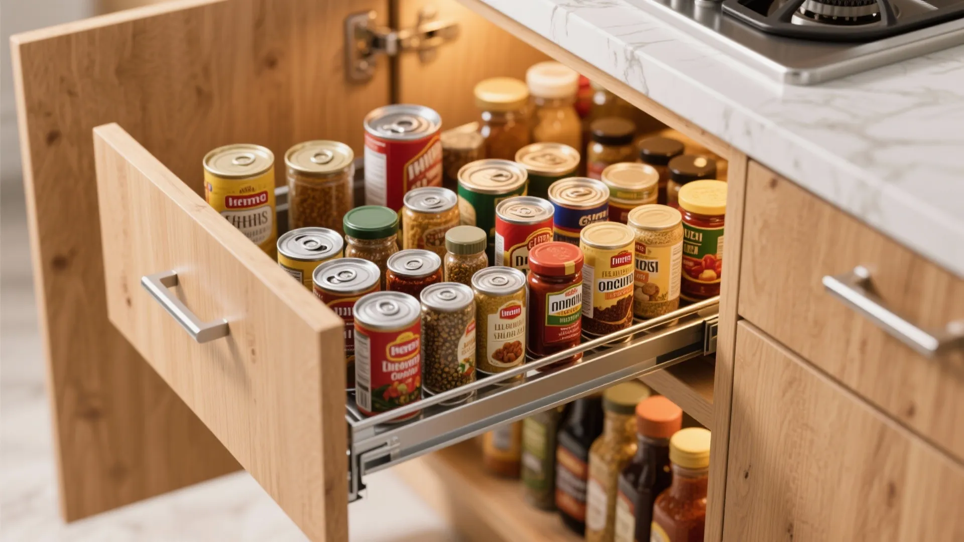 2. Pull-Out Pantry Magic