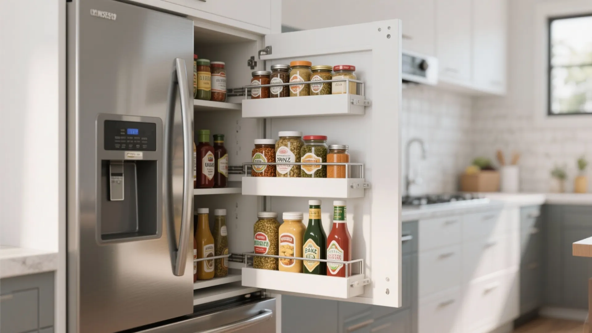 2. Pull-Out Pantry Towers