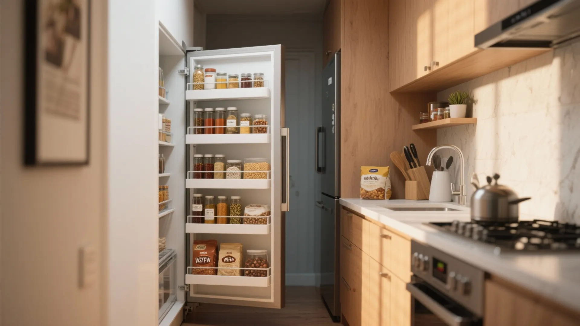 9. Pull-Out Pantry Units