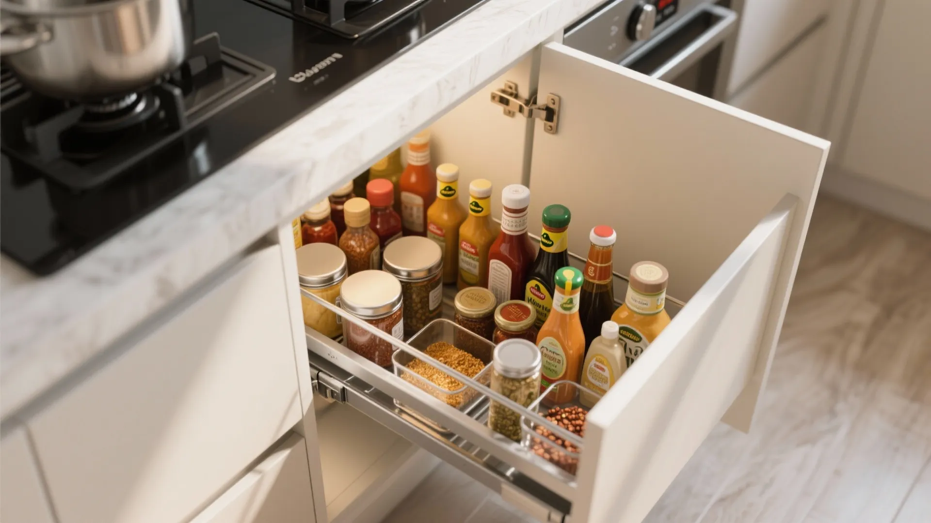 3. Pull-Out Pantry Cupboards