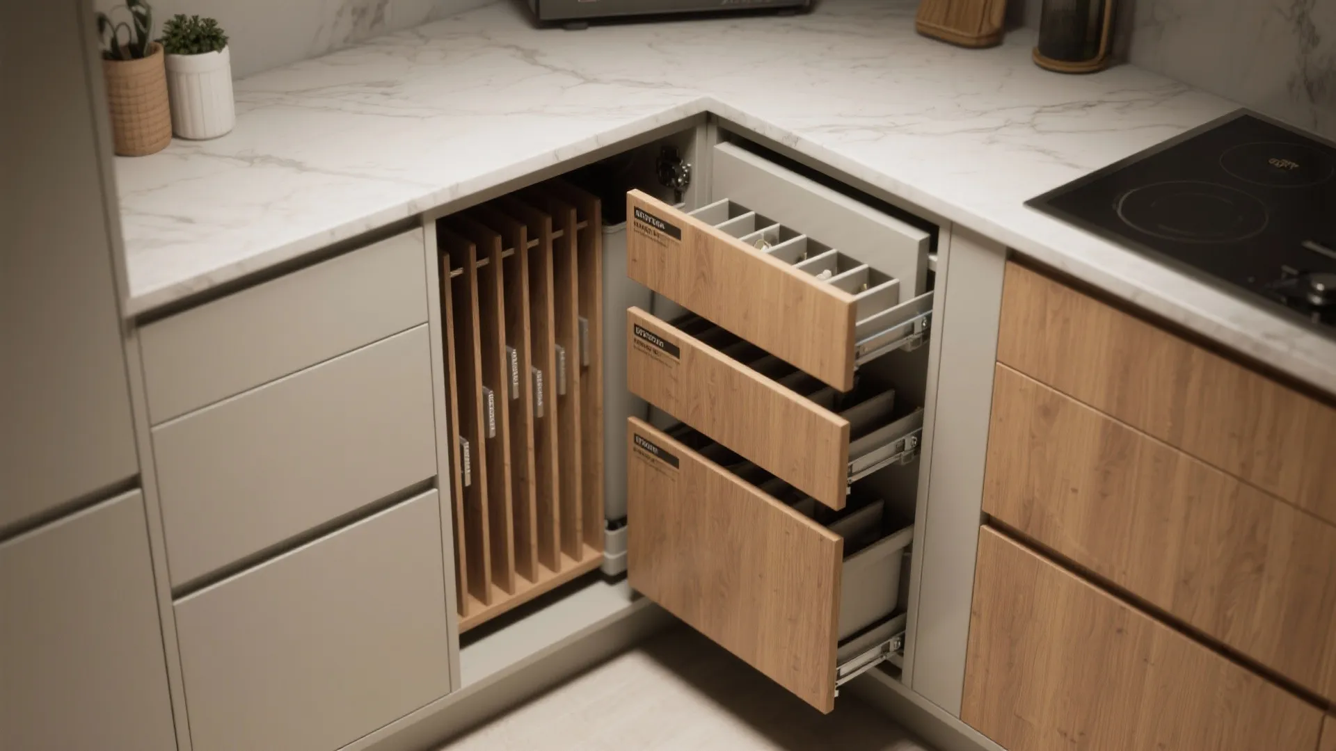 3. Pull-Out Pantry & Vertical Storage