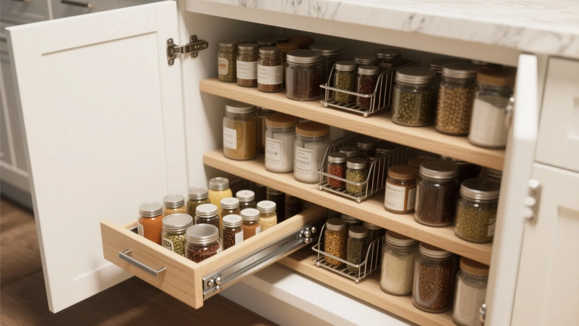 1. Pull-Out Pantry from Deep Cabinet