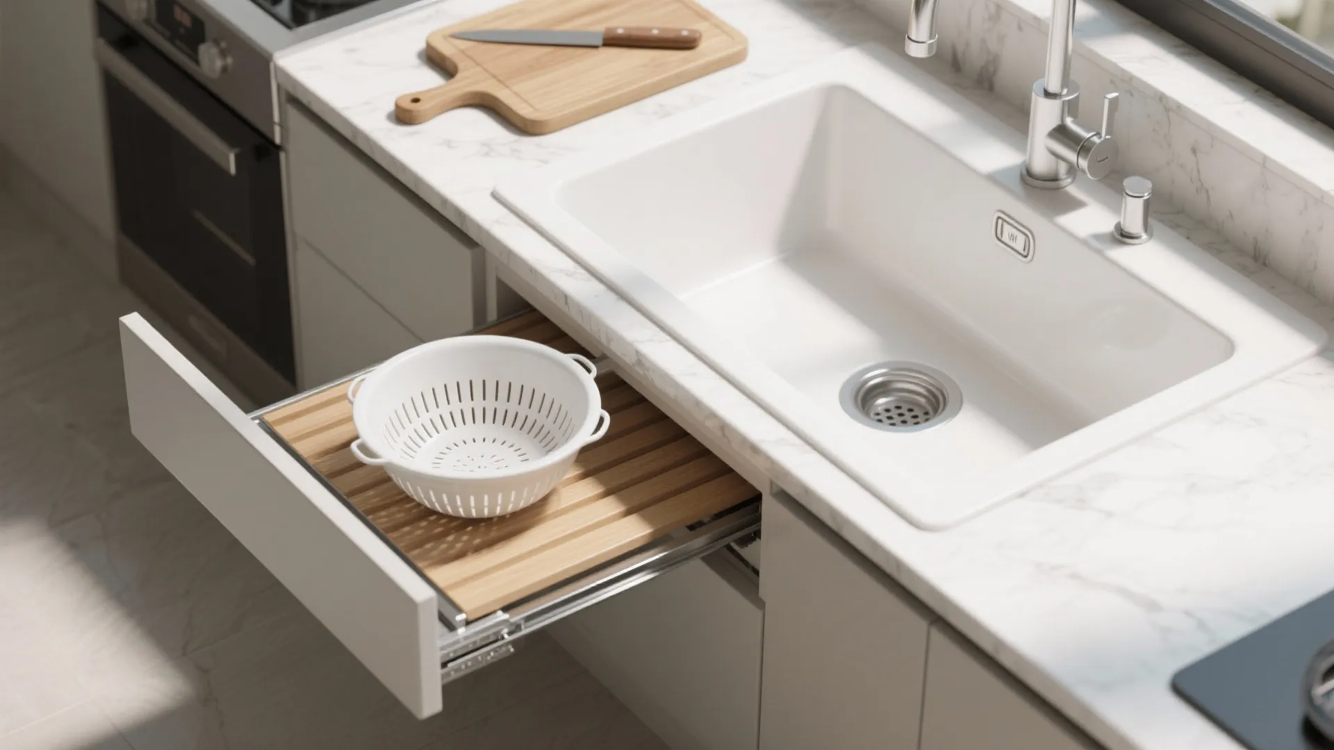 3. Integrate a pulled-out prep station