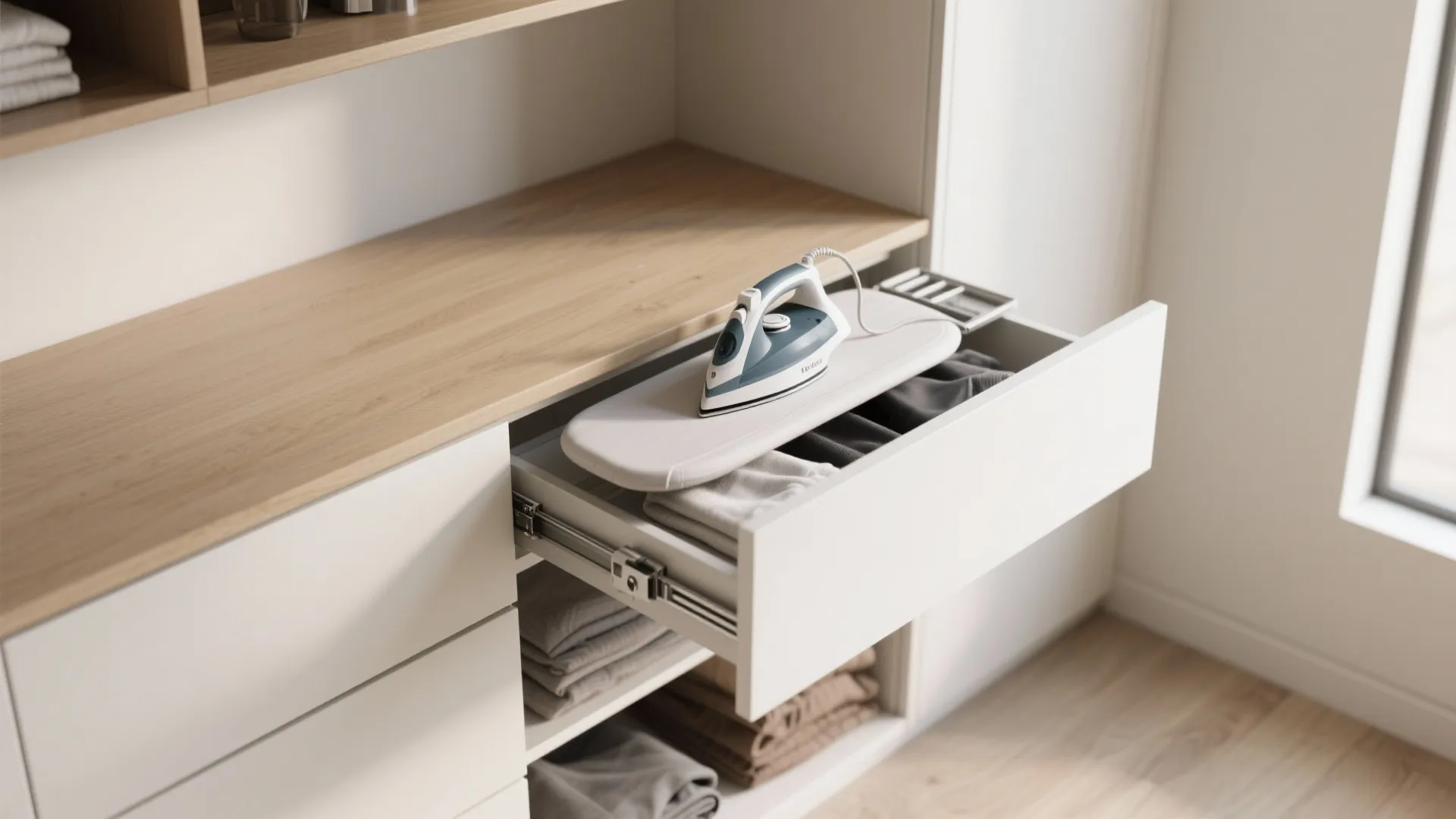 2. Pull-out folding and ironing station