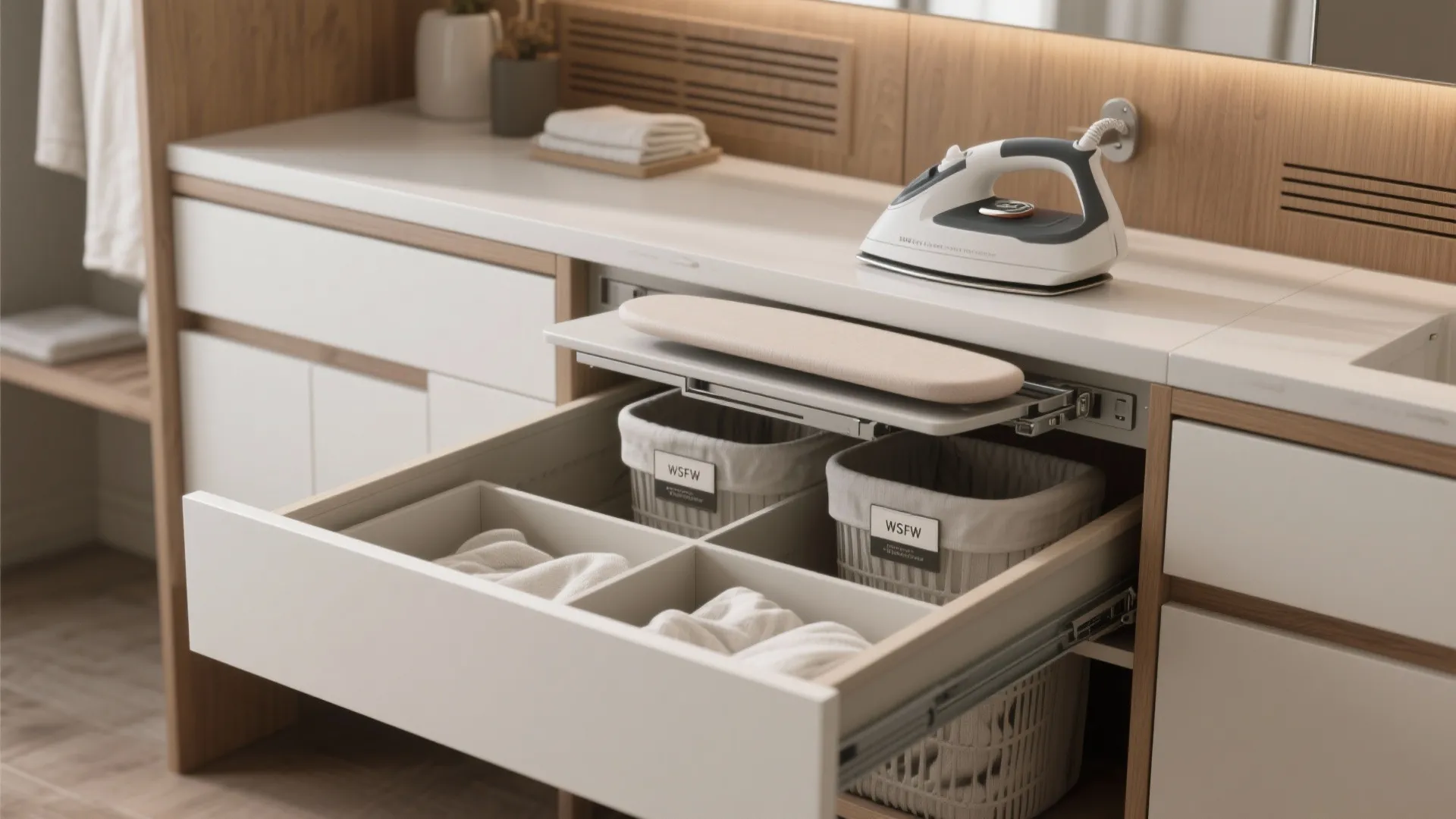 Pull-Out Laundry Station: Hidden but Handy