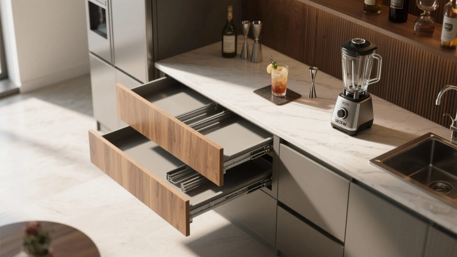 2. Pull-out and fold-away surfaces